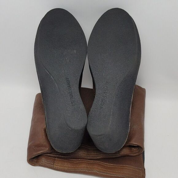 Pierre Hardy Brown Leather Knee High Pull On Tall Wedge Platform Boots Size 38 - Picture 10 of 12